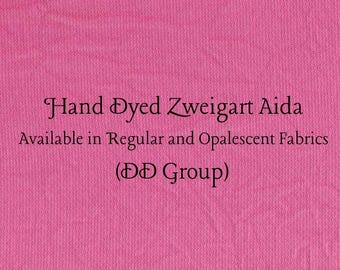 Raspberry Smash Aida (Z-DDA-107) Hand Dyed Zweigart Cross Stitch Fabric