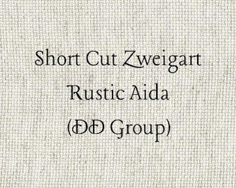 SHORT CUT - Winter White (DD) Hand Dyed Rustic Aida Cross Stitch Fabric