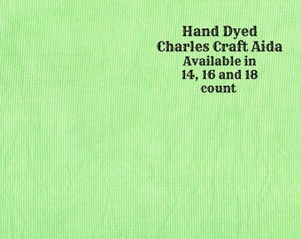 Shamrock Aida (CC-DDA-52) ~ Hand Dyed DMC/Charles Craft Cross Stitch Fabric from Vintage NeedleArts