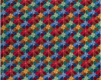 Star of Bethlehem Stained Glass Fabric from VIP for Cranston ~ 100% cotton for sewing/quilting