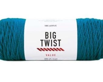 Big Twist Value Yarn (Sapphire) ~ 100% worsted acrylic super soft machine washable super soft