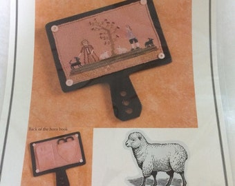 PAPER CHART - New England Horn Book by Dames of the Needle/Finger Work cross stitch design chart pattern primitive sampler animals sheep