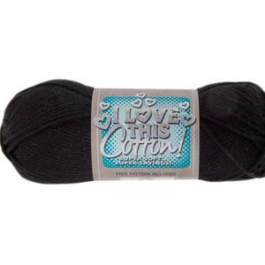 I Love This Cotton! Yarn (Black)