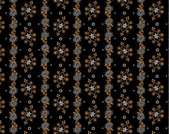 Mr. Moon Black Delicate Stripe Fabric from Henry Glass Fabrics/Hannah West Collection ~ 100% cotton for sewing/quilting