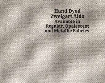 Driftwood Aida (Z-BDA-32) Hand Dyed Zweigart Cross Stitch Fabric from Vintage NeedleArts ~ available in regular, opalescent & metallic Aida