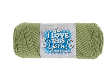 I Love This Yarn! (Light Sage) ~ super soft machine washable 100% acrylic