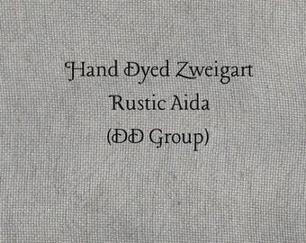Night Shadow Rustic Aida (OR-DDA-67) ~ Hand Dyed Zweigart Oatmeal Rustico Cross Stitch Fabric