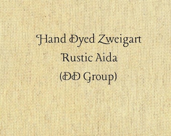 King's Gold Rustic Aida (OR-DDA-25) ~ Hand Dyed Zweigart Oatmeal Rustico Cross Stitch Fabric