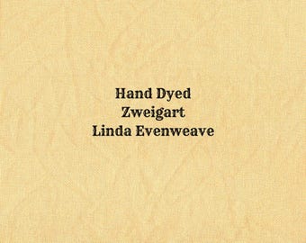 Butterscotch Linda Evenweave (LND-83) Hand Dyed Zweigart Cross Stitch Fabric