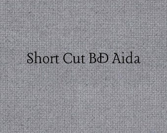 SHORT CUT - Black Magic (BD) Hand Dyed Zweigart Aida Cross Stitch Fabric