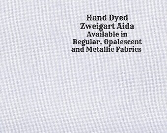 Lavender Frost Aida (Z-DDA-82) Hand Dyed Zweigart Cross Stitch Fabric from Vintage NeedleArts ~ available in regular, opalescent & metallic