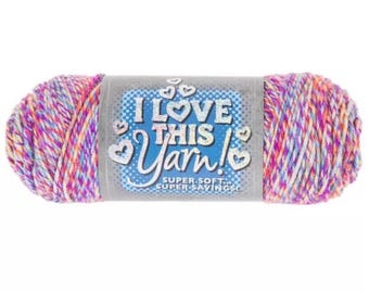 I Love This Yarn Print (Lollipop Love) ~ super soft machine washable 100% acrylic