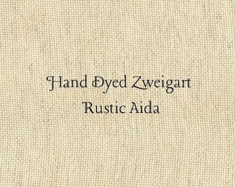 Sunflower Rustic Aida (OR-DDA-78) ~ Hand Dyed Zweigart Oatmeal Rustico Cross Stitch Fabric