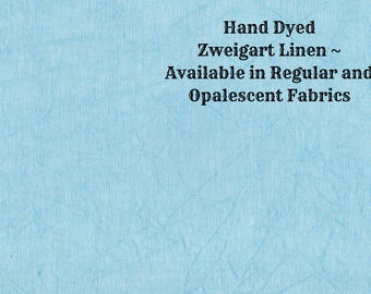 Caribbean Blue Linen (LN-16) ~ Hand Dyed Zweigart Cross Stitch Fabric from Vintage NeedleArts - available in regular and opalescent linen