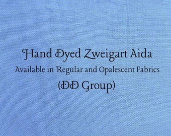 Electric Blue Aida (Z-DDA-114) Hand Dyed Zweigart Cross Stitch Fabric