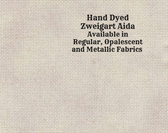 Victorian Lace Aida (Z-BDA-22-37) Hand Dyed Zweigart Cross Stitch Fabric from Vintage NeedleArts ~ available in regular, opal and metallic