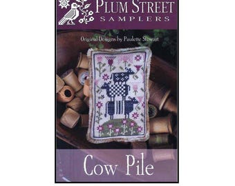 PAPER CHART - Cow Pile from Plum Street Samplers - cross stitch design