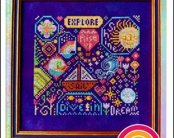 PAPER Cross Stitch Chart - Rise Up & Shine Sampler from Ardith Design