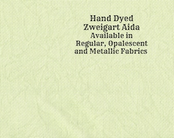 Sweet Grass Aida (Z-DDA-12) Hand Dyed Zweigart Cross Stitch Fabric from Vintage NeedleArts ~ available in regular, opalescent and metallic