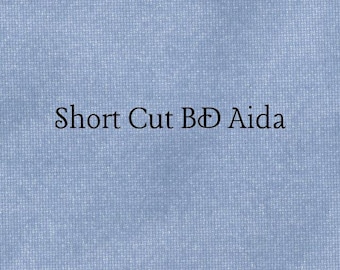 SHORT CUT - Nantucket Blue (BD) Hand Dyed Zweigart Aida Cross Stitch Fabric