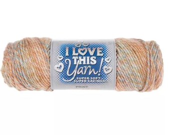 I Love This Yarn Print (Brushstroke Breeze) ~ 100% acrylic