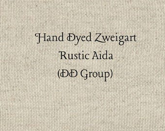 Beige Rustic Aida (OR-DDA-97) ~ Hand Dyed Zweigart Oatmeal Rustico Cross Stitch Fabric
