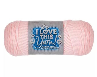 I Love This Yarn! (Soft Pink) ~ super soft machine washable 100% acrylic