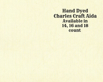 Almond Butter Aida (CC-DDA-56) ~ Hand Dyed DMC/Charles Craft Cross Stitch Fabric from Vintage NeedleArts