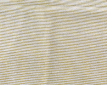 HALF YARD ~ Yellow and White Stripes Cotton Flannel Fabric ~ 100% cotton - brushed for softness 18x43 inches gender neutral