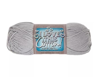 I Love This Cotton! Yarn (Dove) ~ soft machine washable 100% cotton
