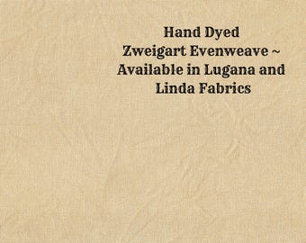 Harvest Gold Evenweave (LG/LND-100) Hand Dyed Zweigart Cross Stitch Fabric from Vintage NeedleArts ~ available in Lugana and Linda fabrics