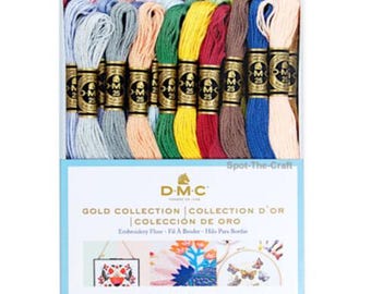 DMC Floss Gold Collection ~ Pack of 27 skeins multi-pack threads embroidery floss