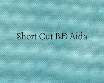 SHORT CUT - Miss Tilly's Teal (BD) Hand Dyed Zweigart Aida Cross Stitch Fabric