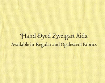 Tweety Bird Yellow Aida (Z-DDA-55) Hand Dyed Zweigart Cross Stitch Fabric