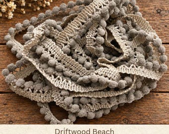 Driftwood Beach Hand Dyed Mini Pom Pom Trim (MPP-32) ~ 2 continuous yards per package