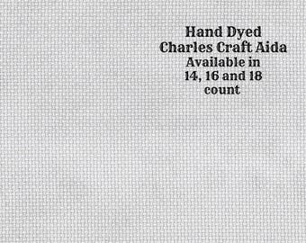 Silvery Star Aida (CC-BDA-30) ~ Hand Dyed DMC/Charles Craft Cross Stitch Fabric from Vintage NeedleArts