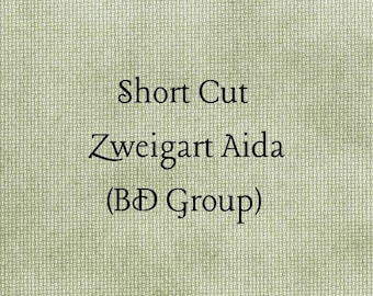 SHORT CUT - Moss (BD) Hand Dyed Zweigart Aida Cross Stitch Fabric