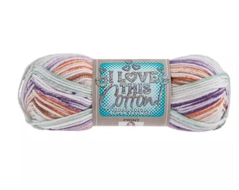 I Love This Cotton! Print Yarn (Sunsetting) ~ soft machine washable 100% cotton