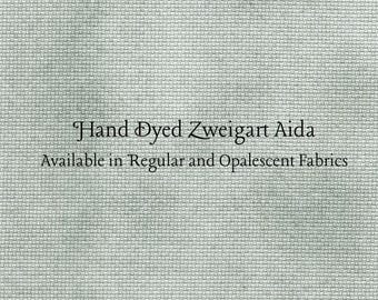 Sage Aida (Z-BDA-91) Hand Dyed Zweigart Cross Stitch Fabric