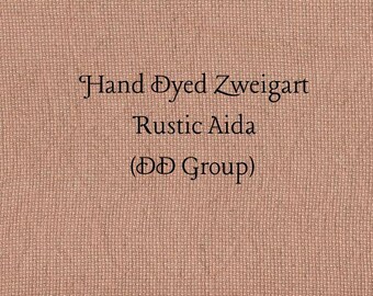 Copper Penny Rustic Aida (OR-DDA-110) ~ Hand Dyed Zweigart Oatmeal Rustico Cross Stitch Fabric