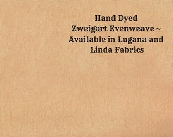 Pumpkin Spice Evenweave (LG/LND-4) Hand Dyed Zweigart Cross Stitch Fabric from Vintage NeedleArts ~ available in Lugana and Linda fabrics