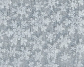 SHORT CUT Snowflake Embossed Cotton (Moonlight Bay) ~ Hand Dyed Fabric from Vintage NeedleArts