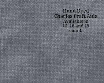 New! Pewter Aida (CC-BDA-120) ~ Hand Dyed DMC/Charles Craft Cross Stitch Fabric from Vintage NeedleArts