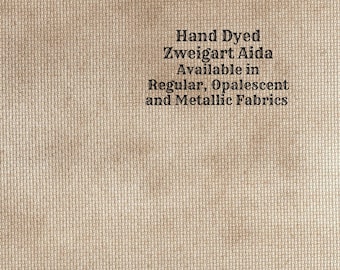Rodeo Aida (Z-BDA-81) Hand Dyed Zweigart Cross Stitch Fabric from Vintage NeedleArts ~ available in regular, opalescent and metallic Aida