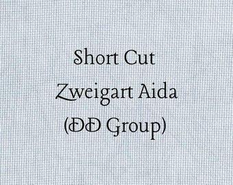 SHORT CUT - Nantucket Blue (DD) Hand Dyed Zweigart Aida Cross Stitch Fabric