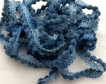 Bermuda Bay Mini Pom Pom Trim (MPP-108) by Vintage NeedleArts ~ hand-dyed 2 continuous yards