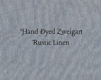 Nantucket Blue Rustic Linen (FLN-26) ~ Hand Dyed Zweigart Cross Stitch Fabric