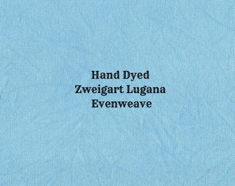 Caribbean Blue Lugana Evenweave (LG-16) ~ Hand Dyed Zweigart Cross Stitch Fabric