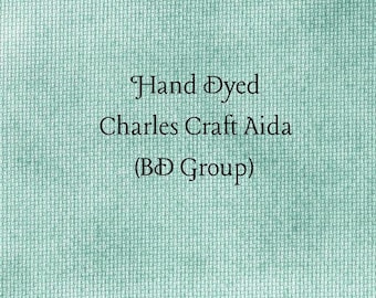 Verdigris Aida (CC-BDA-47) ~ Hand Dyed Charles Craft Cross Stitch Fabric