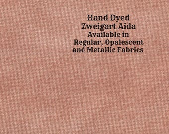Copper Penny Aida (Z-BDA-110) Hand Dyed Zweigart Cross Stitch Fabric from Vintage NeedleArts ~ available in regular, opalescent and metallic